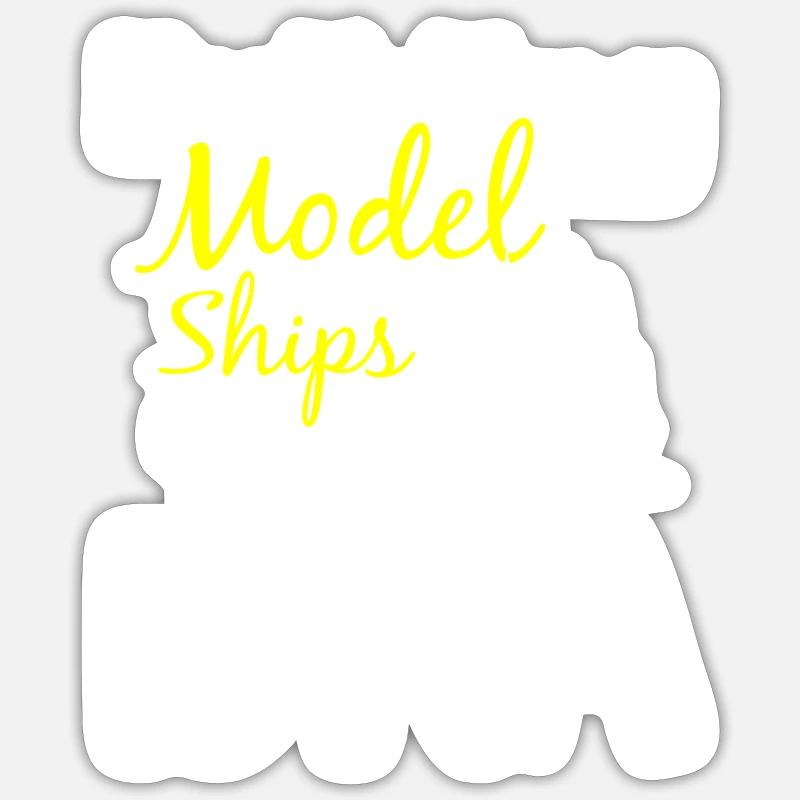 Schiff Hobby Wasser Modellbauer - Sticker Größe S (10 x 10 cm) - Mattweiß