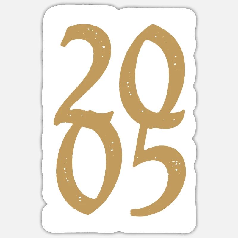 Millésime 2005 - Sticker taille S (10 x 10 cm) - blanc mat
