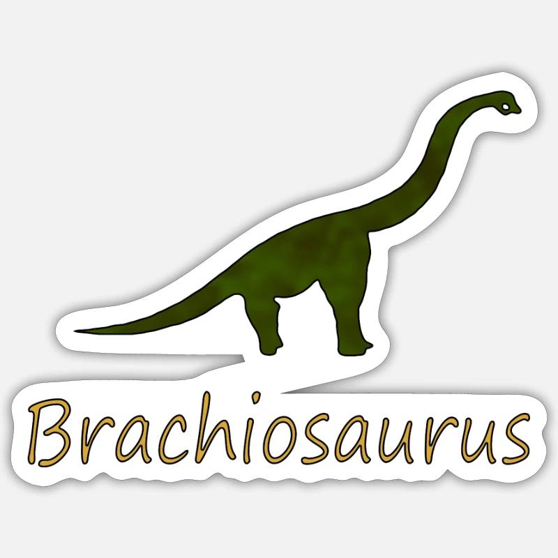 Brachiosaure - Sticker taille S (10 x 10 cm) - blanc mat