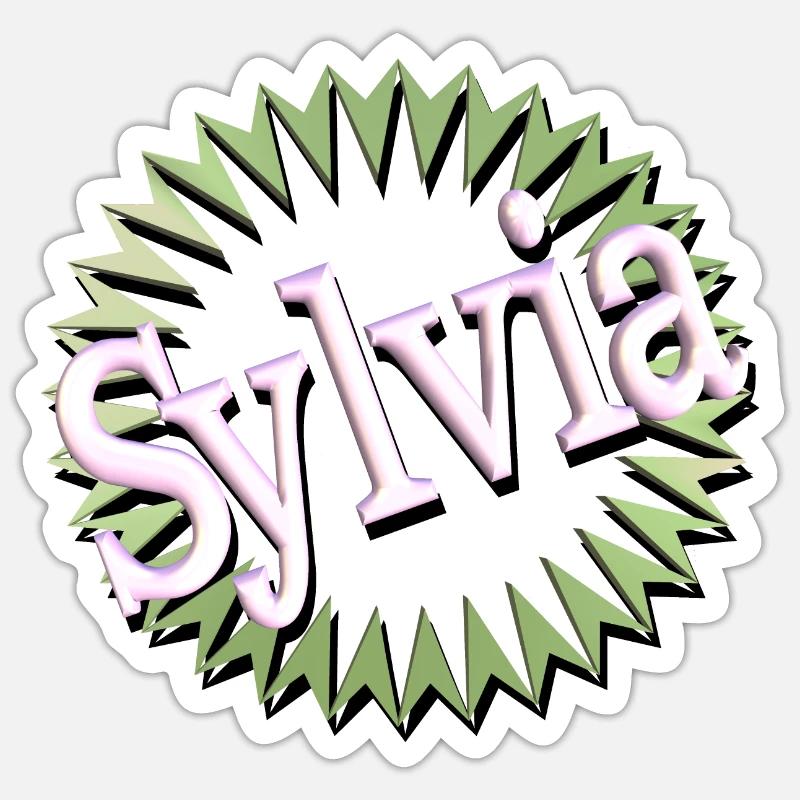 sylvia2 - Sticker Größe S (10 x 10 cm) - Mattweiß