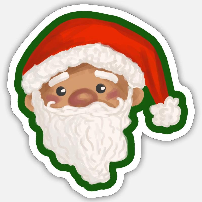 cute Santa Weihnachtsmann Sticker Größe S (10 x 10 cm)