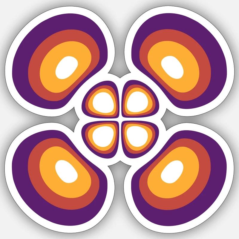 Densité de probabilité Atome d’hydrogène (4,2,1) Sticker taille S (10 x 10 cm)