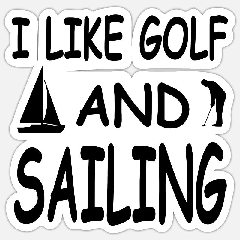 Golfe - Sticker taille S (10 x 10 cm) - blanc mat