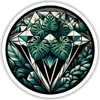 Diamant des Dschungels - Sticker Größe S (10 x 10 cm) - Mattweiß - Vorne