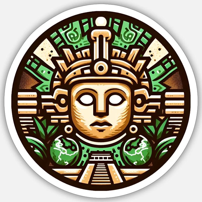 Le monde maya Sticker taille S (10 x 10 cm)