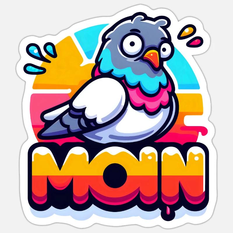 Moïn ! - Sticker taille S (10 x 10 cm) - blanc mat