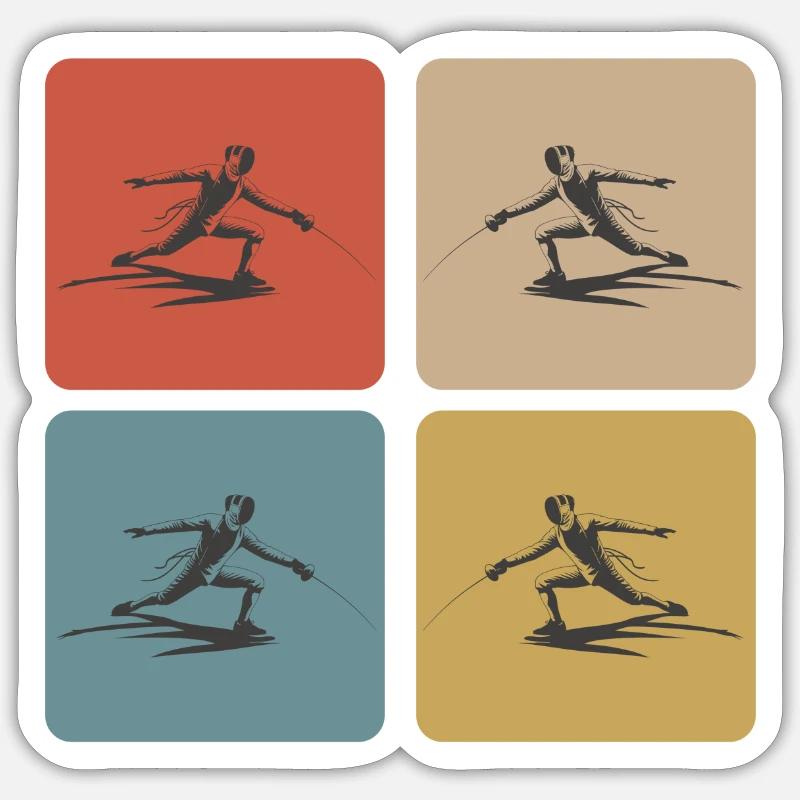 Fechten Sticker Größe S (10 x 10 cm)