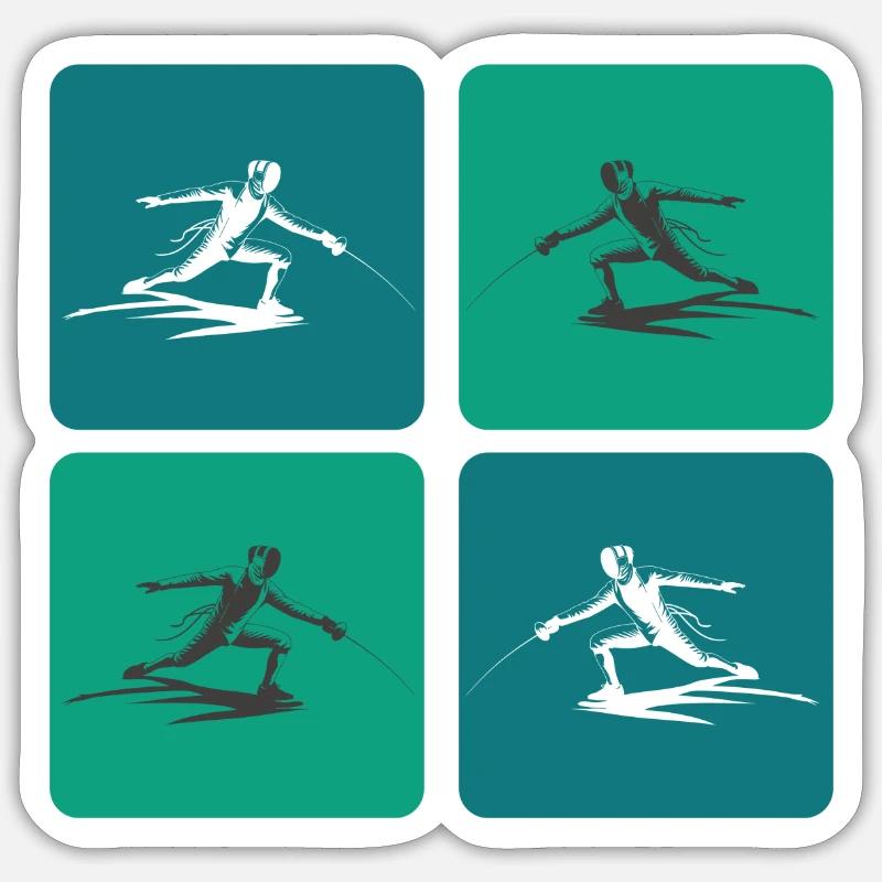 Fechten Sticker Größe S (10 x 10 cm)