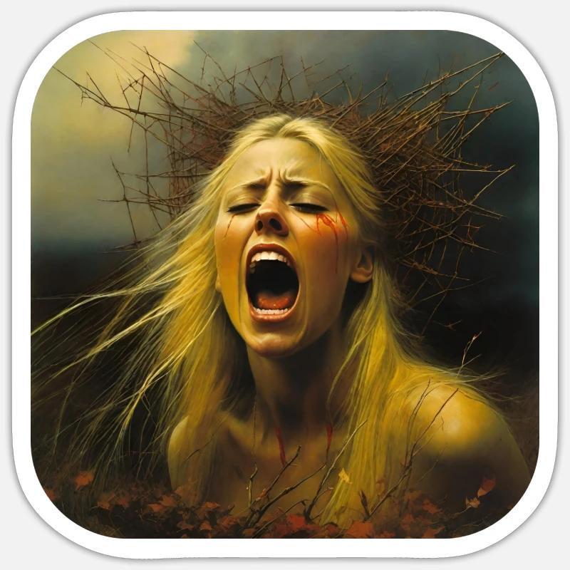 Dark Horror Banshee Sticker size S (10 x 10 cm)