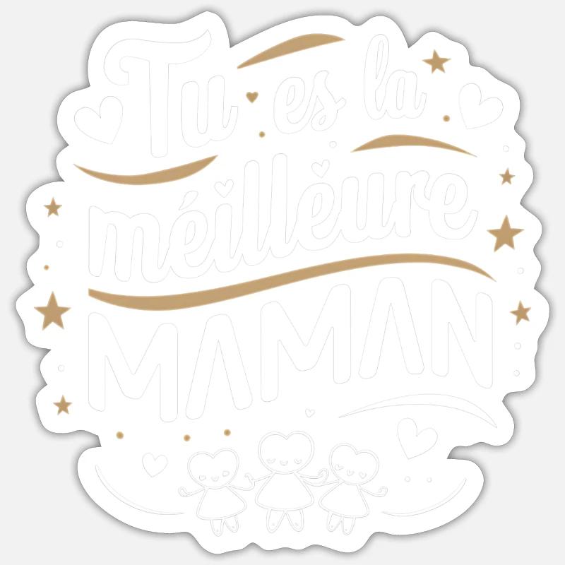 Beste Mama | Muttertag Sticker Größe S (10 x 10 cm)