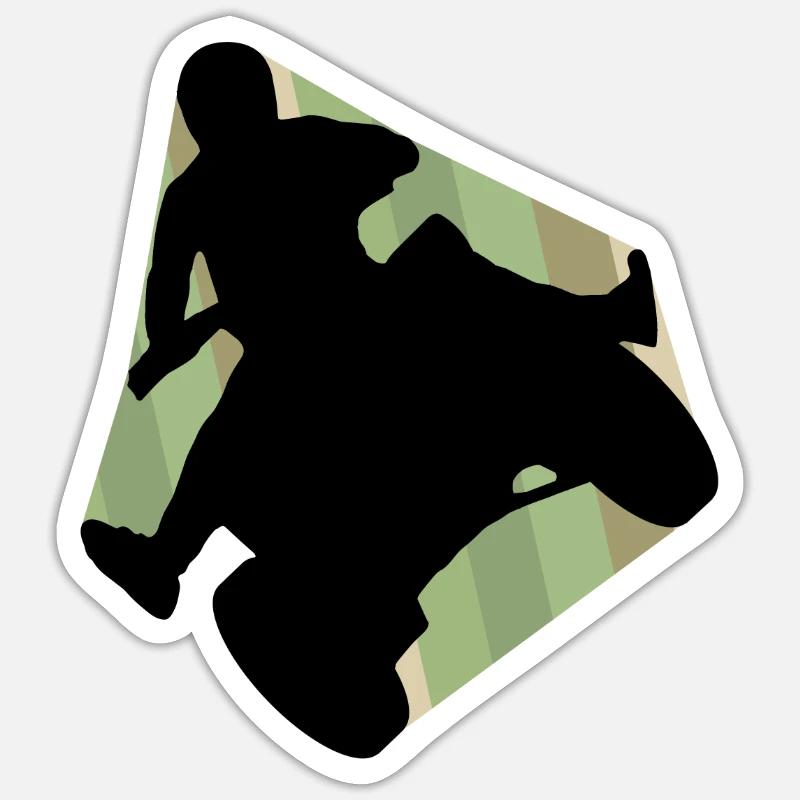 Cascade de VTT Sticker taille S (10 x 10 cm)