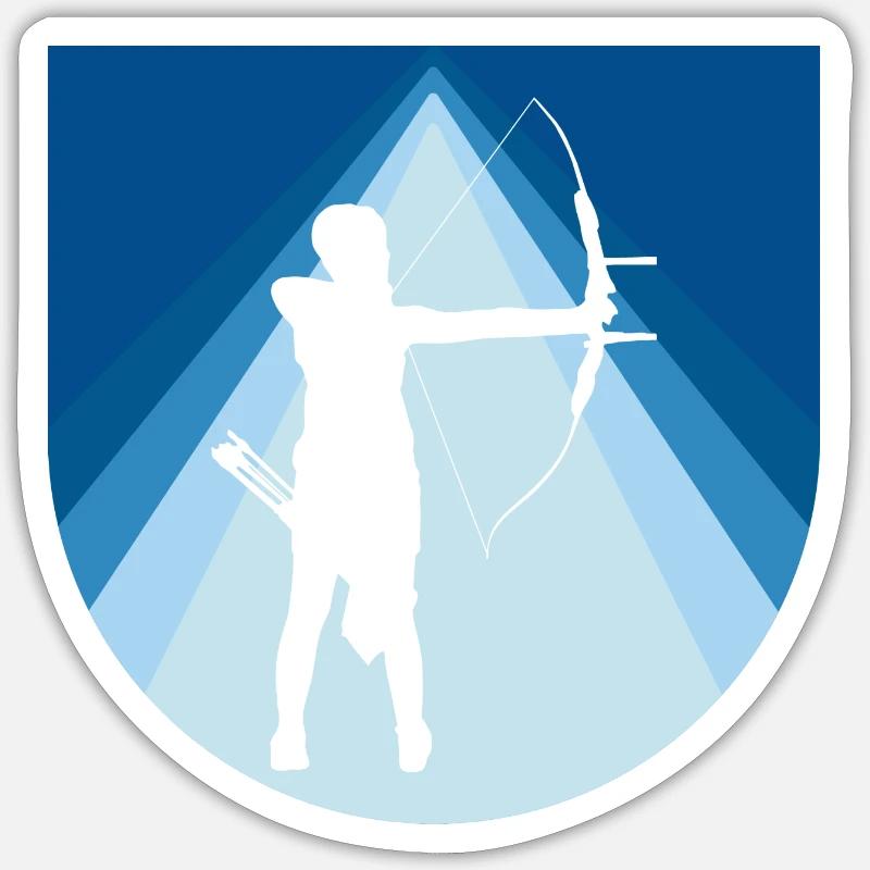 Bogenschießen Bogen Sticker Größe S (10 x 10 cm)