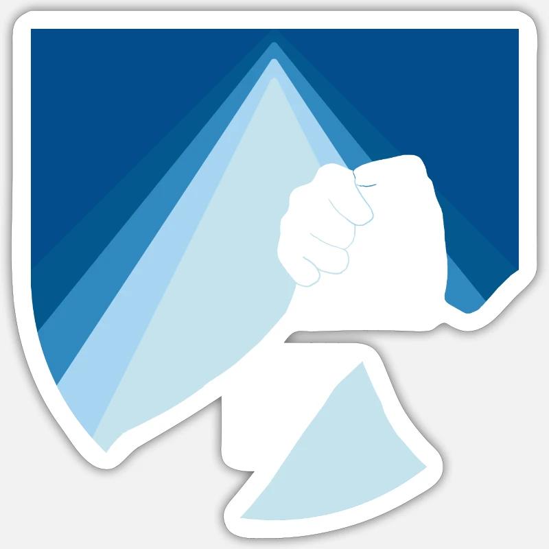 Bras de fer biceps Sticker taille S (10 x 10 cm)