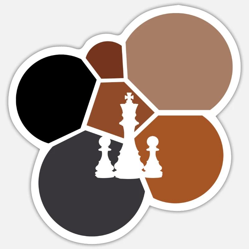Checkmate Checkboard Strategy - Sticker size S (10 x 10 cm) - white matte