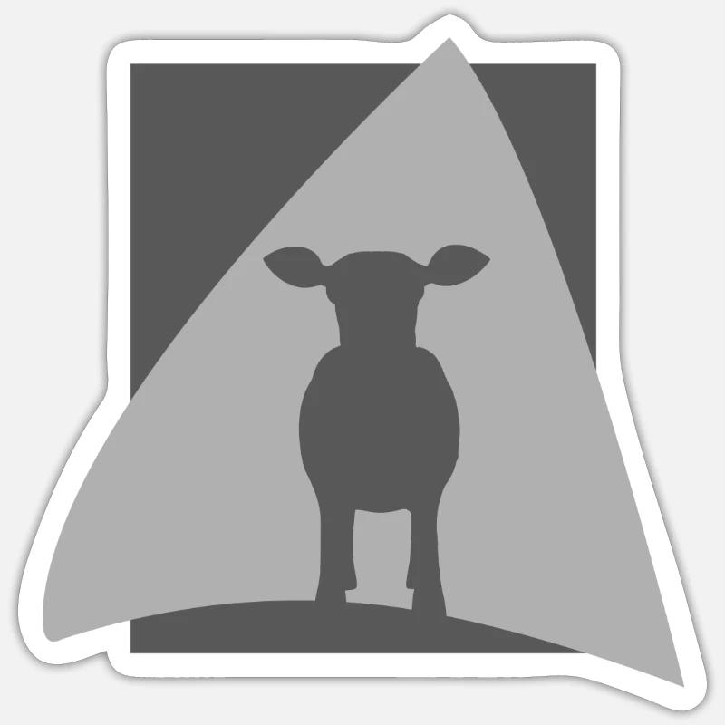 Beef Farmer Moo - Sticker size S (10 x 10 cm) - white matte