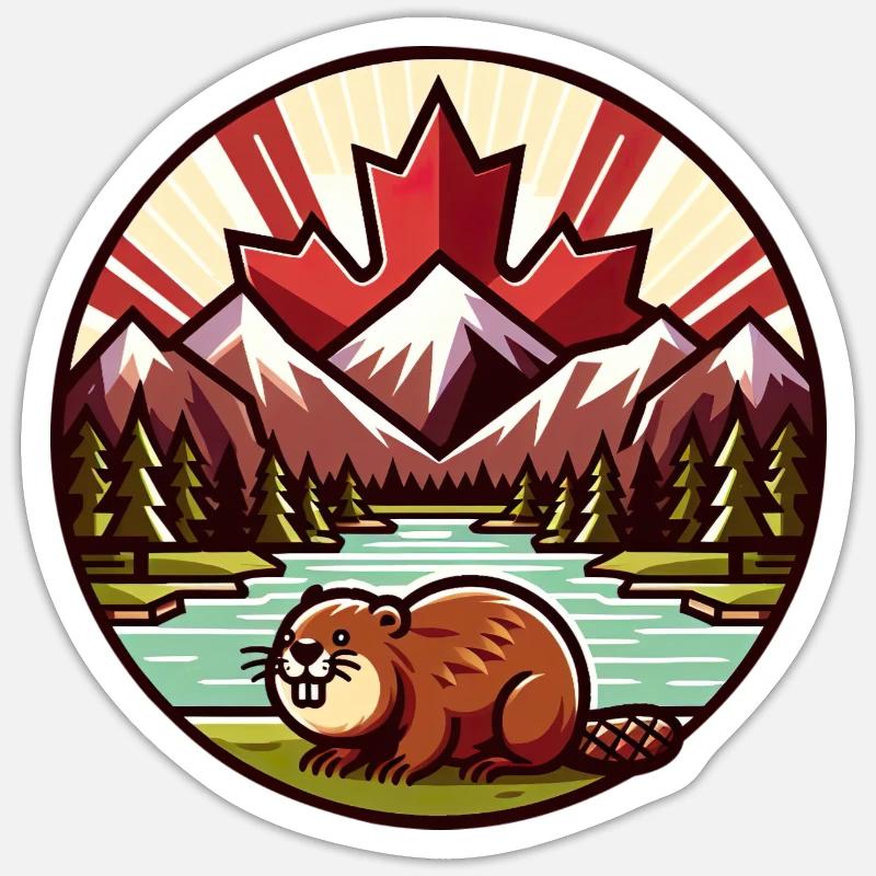 Canada Bieber 3 Sticker taille S (10 x 10 cm)