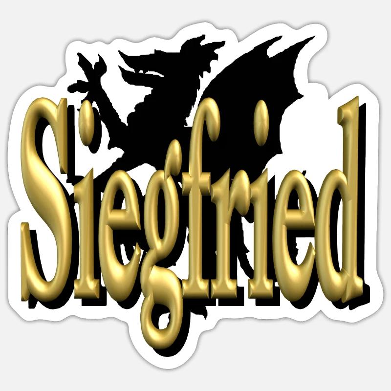 Siegfried2 - Sticker size S (10 x 10 cm) - white matte
