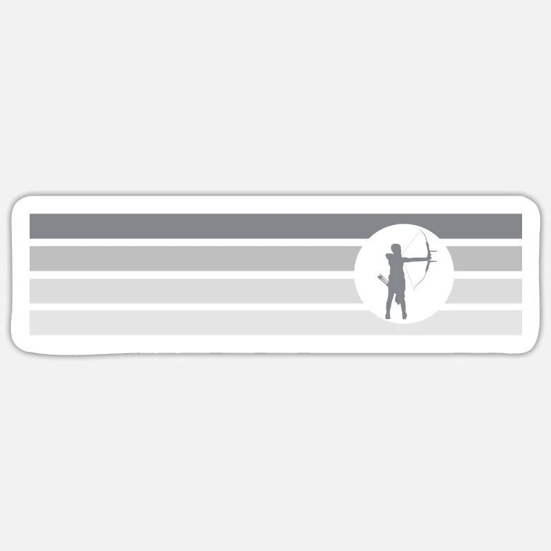 Bow Bow Archer - Sticker size S (10 x 10 cm) - white matte
