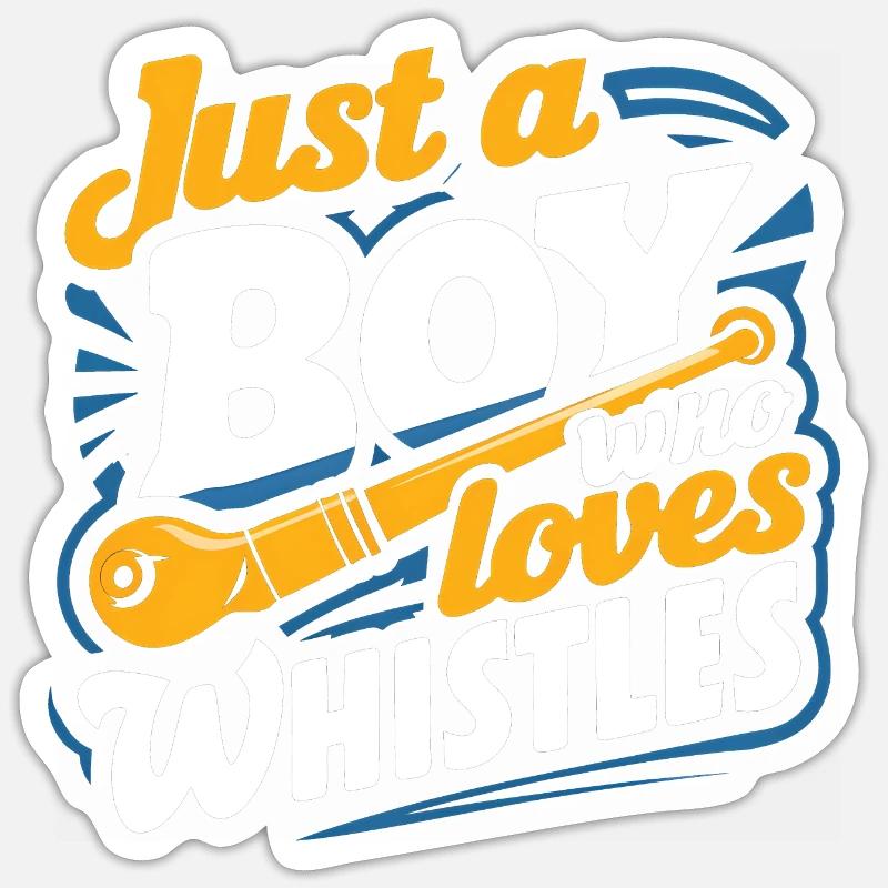 Tin Whistle - Sticker Größe S (10 x 10 cm) - Mattweiß