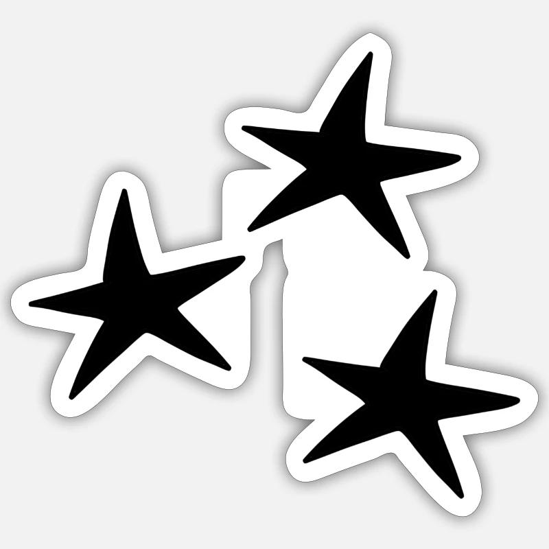 Star pattern icon - Sticker size S (10 x 10 cm) - white matte