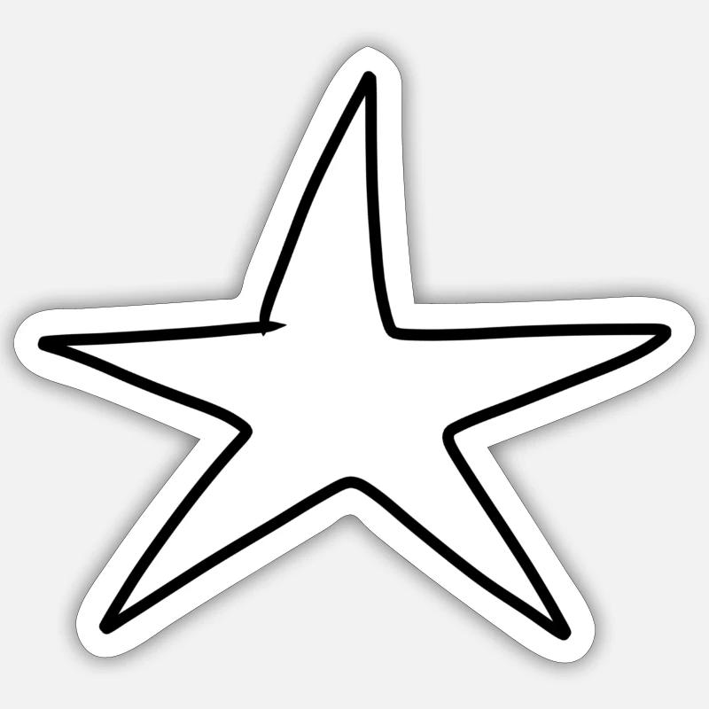 Modèle de symbole d’étoile - Sticker taille S (10 x 10 cm) - blanc mat