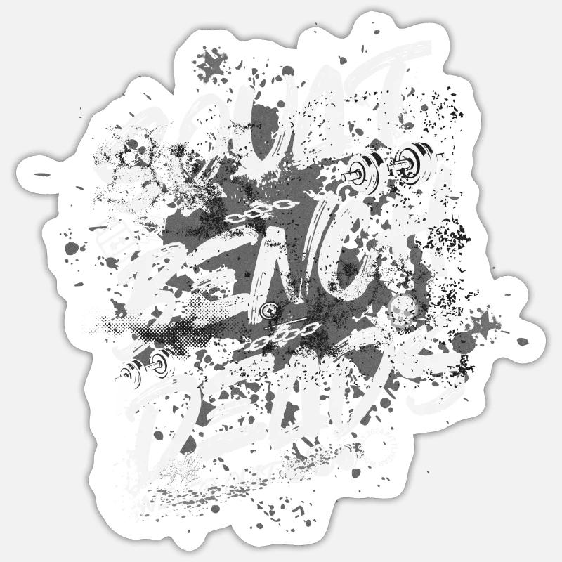 Squat Bench Deads Sticker size S (10 x 10 cm)