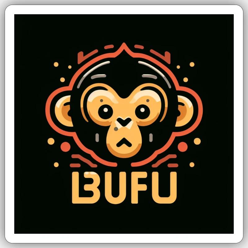 monkey Sticker size S (10 x 10 cm)