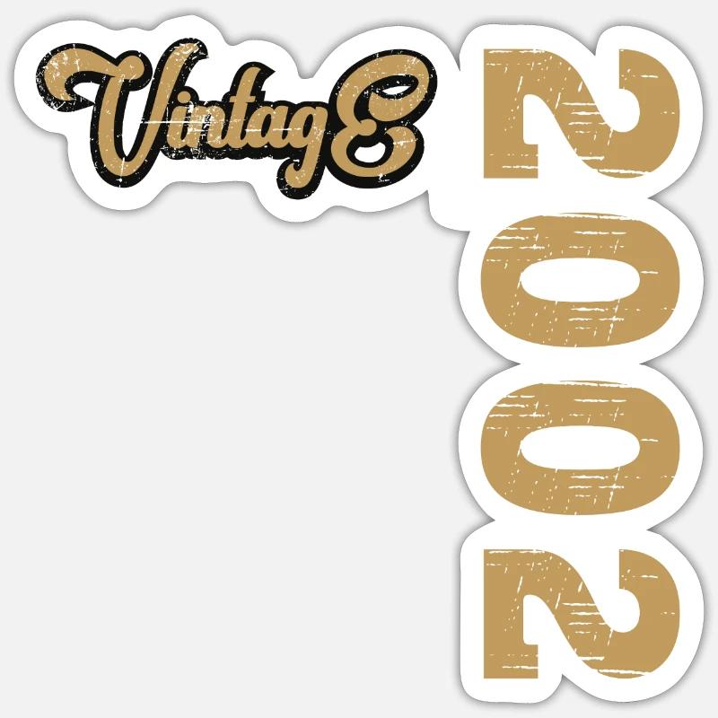 Millésime 2002 - Sticker taille S (10 x 10 cm) - blanc mat