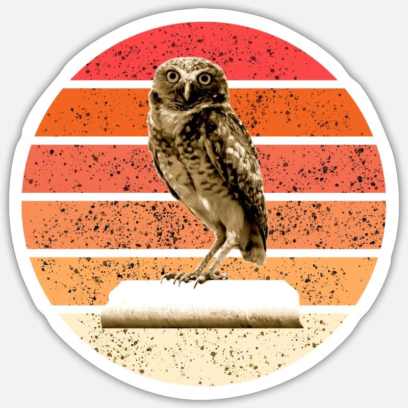 Die Eule Sticker Größe S (10 x 10 cm)