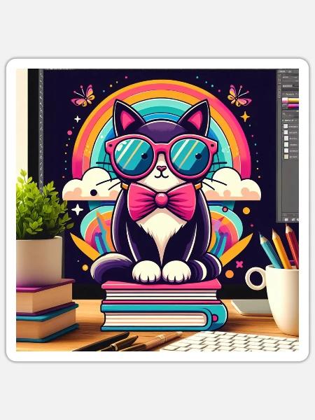 - Sticker size S (10 x 10 cm) - white matte