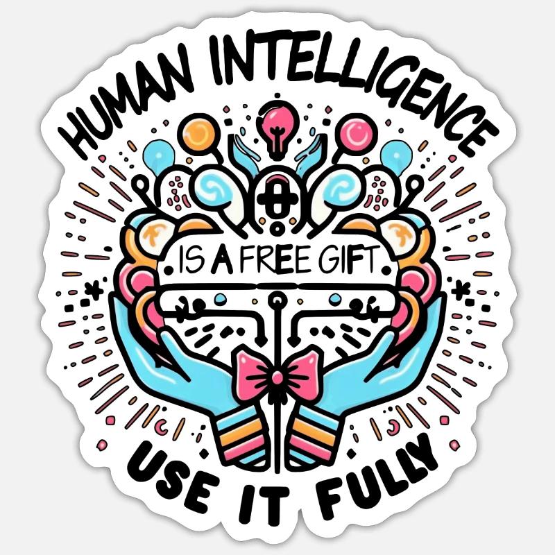 HUMAN INTELLIGENCE Sticker size S (10 x 10 cm)