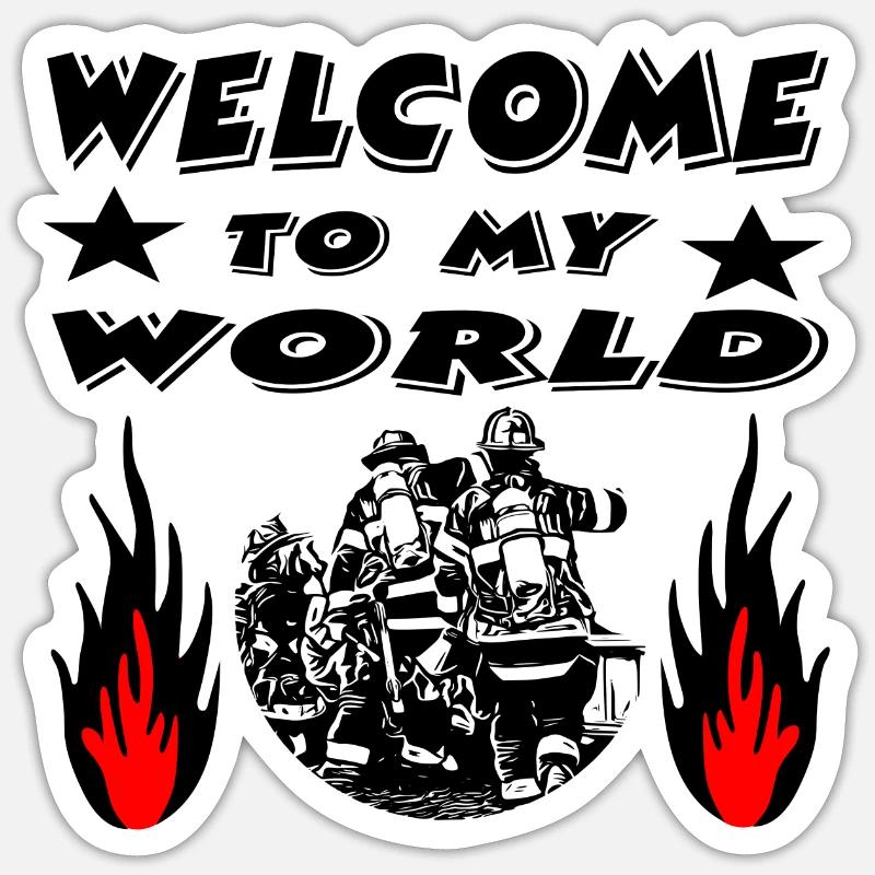 Fire brigade Sticker size S (10 x 10 cm)
