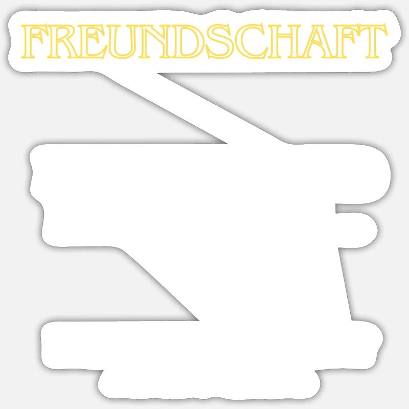 Freundschaft - Sticker Größe S (10 x 10 cm) - Mattweiß