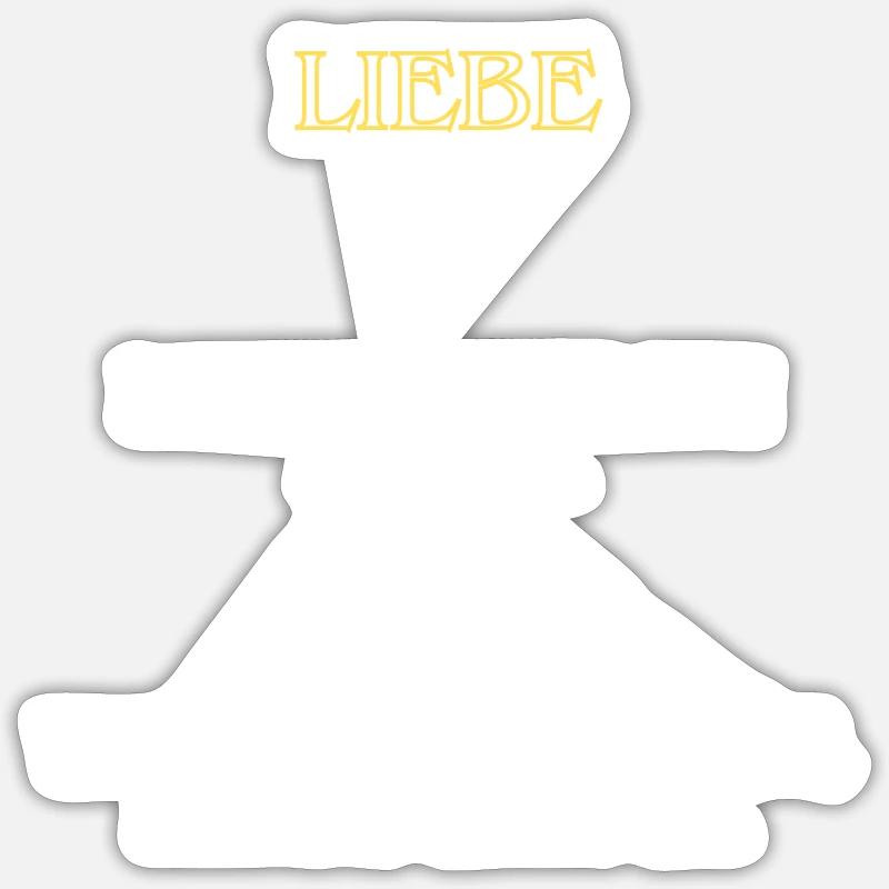 Echolove - Sticker Größe S (10 x 10 cm) - Mattweiß