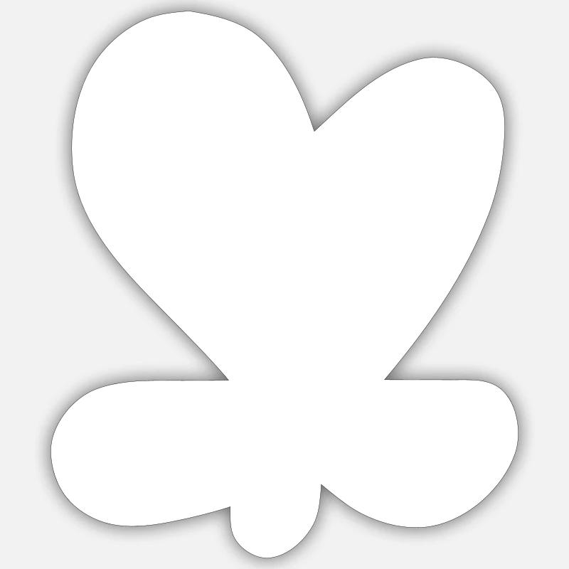 Symbol Herz Muster - Sticker Größe S (10 x 10 cm) - Mattweiß