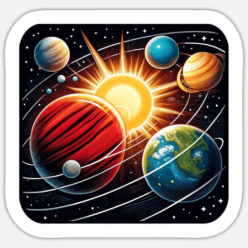 Espace - Sticker taille S (10 x 10 cm) - blanc mat