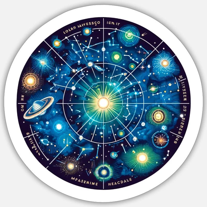 Constellations - Sticker taille S (10 x 10 cm) - blanc mat