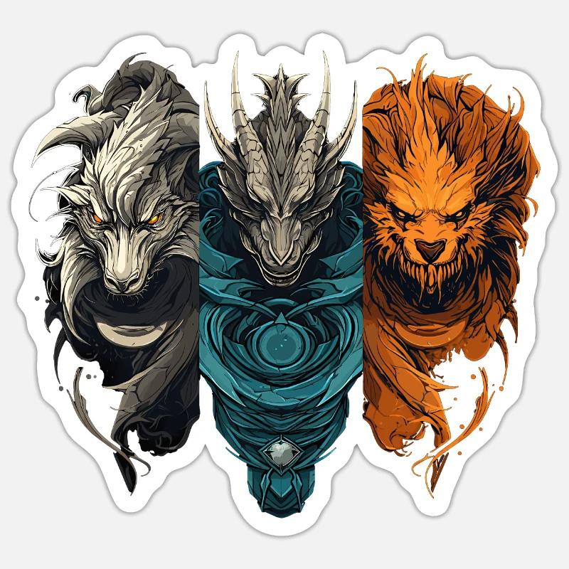 Dieux de l’Unification des Trois Sticker taille S (10 x 10 cm)