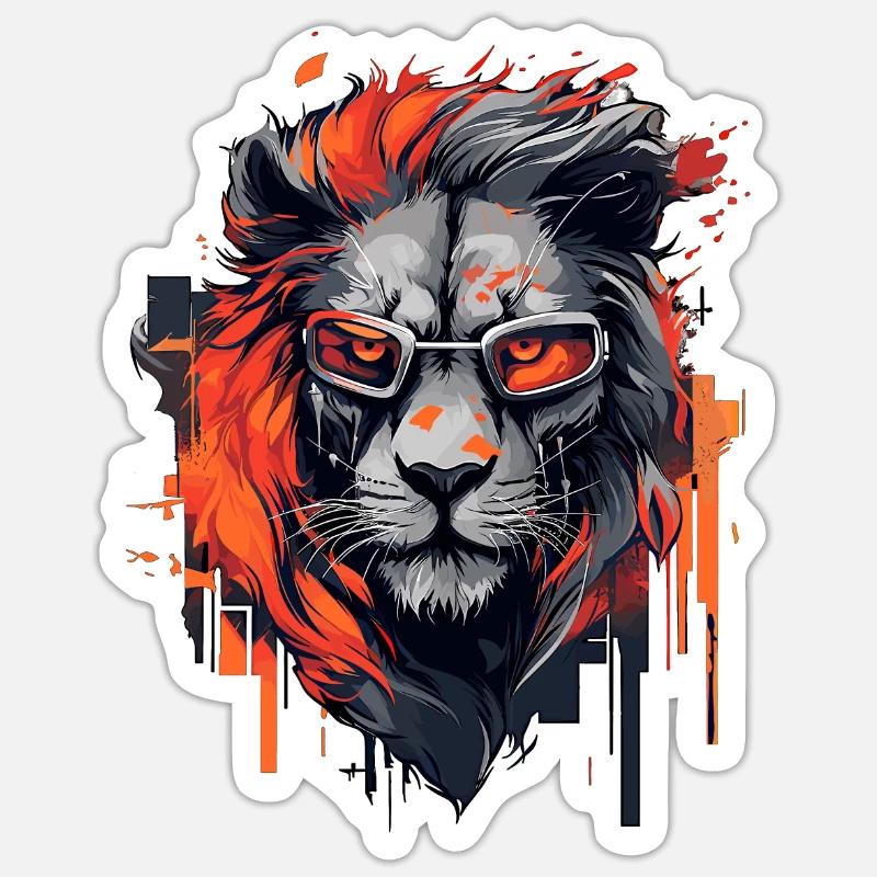 Élégance infernale - Sticker taille S (10 x 10 cm) - blanc mat