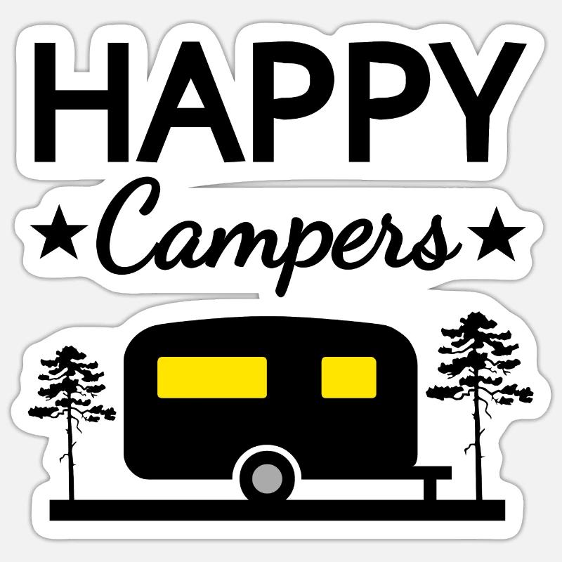 Camper - Sticker size S (10 x 10 cm) - white matte