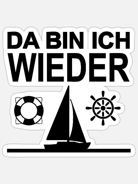 Segeln - Sticker Größe S (10 x 10 cm) - Mattweiß