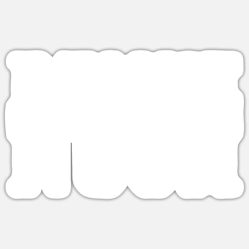 DENKE NOCH - Sticker Größe S (10 x 10 cm) - Mattweiß