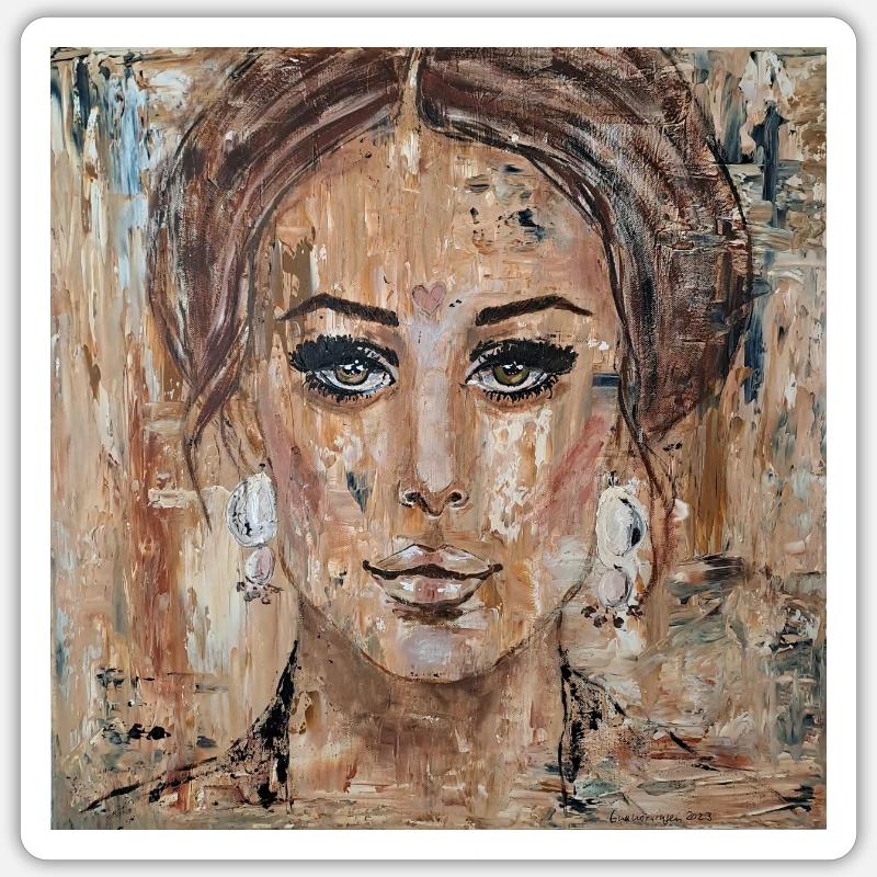 self-aware - Sticker Größe S (10 x 10 cm) - Mattweiß