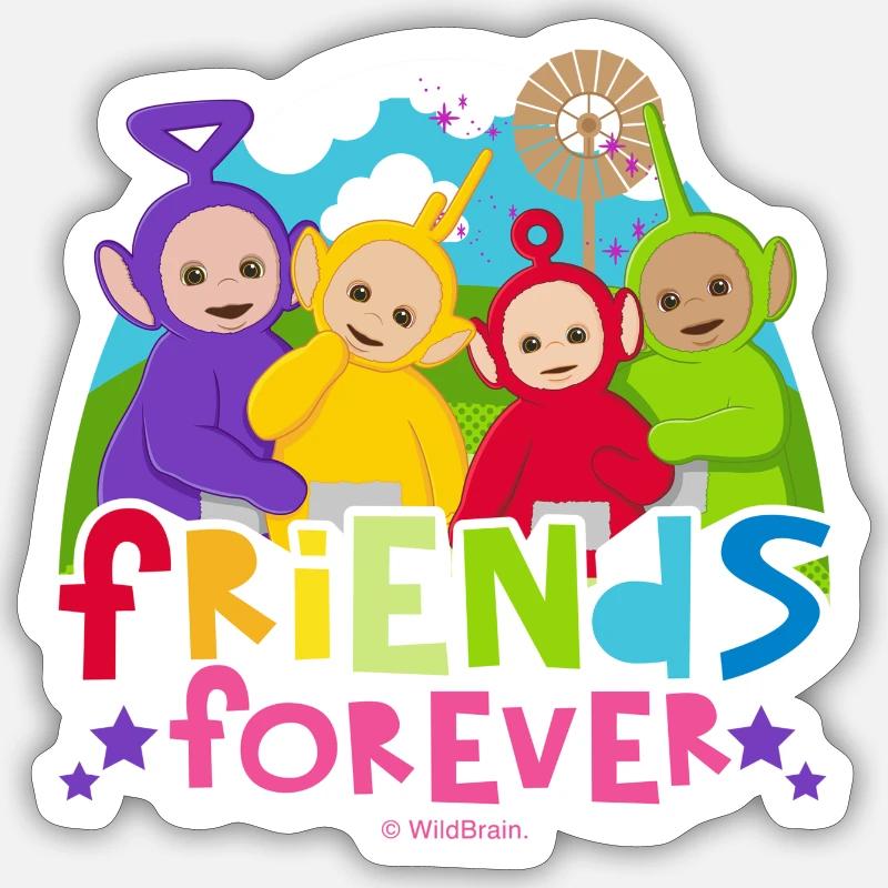 Teletubbies Cute Design Friends Forever - Sticker size S (10 x 10 cm) - white matte