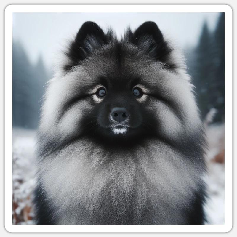 Wunderschöner Wolfspitz Sticker Größe S (10 x 10 cm)
