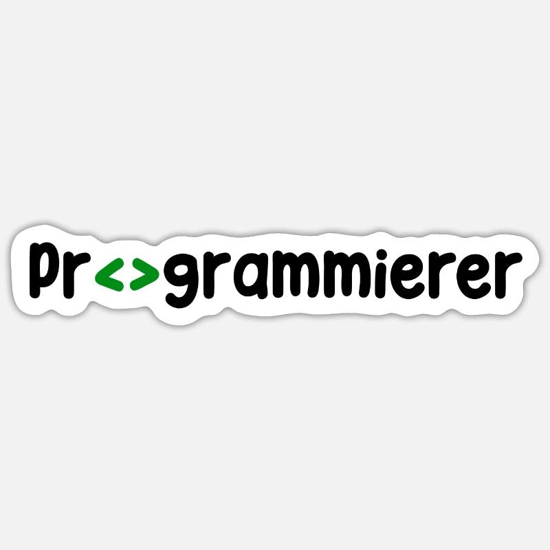 Programmer, Developer, Web Developer, Scripting - Sticker size S (10 x 10 cm) - white matte