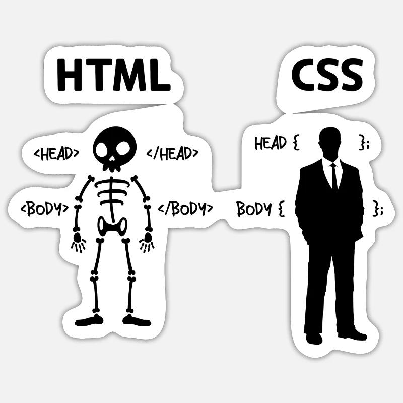 Developer Programmierer Coden Css Skripting Code Sticker Größe S (10 x 10 cm)