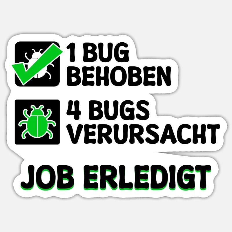 Open Source Bugfixing Bugs Developer Programmier - Sticker Größe S (10 x 10 cm) - Mattweiß