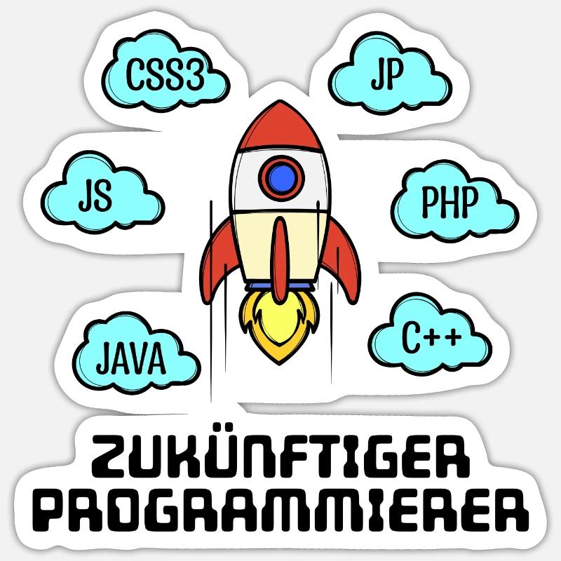 Développeur de code CSS Programmeur C++ Java Php Sticker taille S (10 x 10 cm)