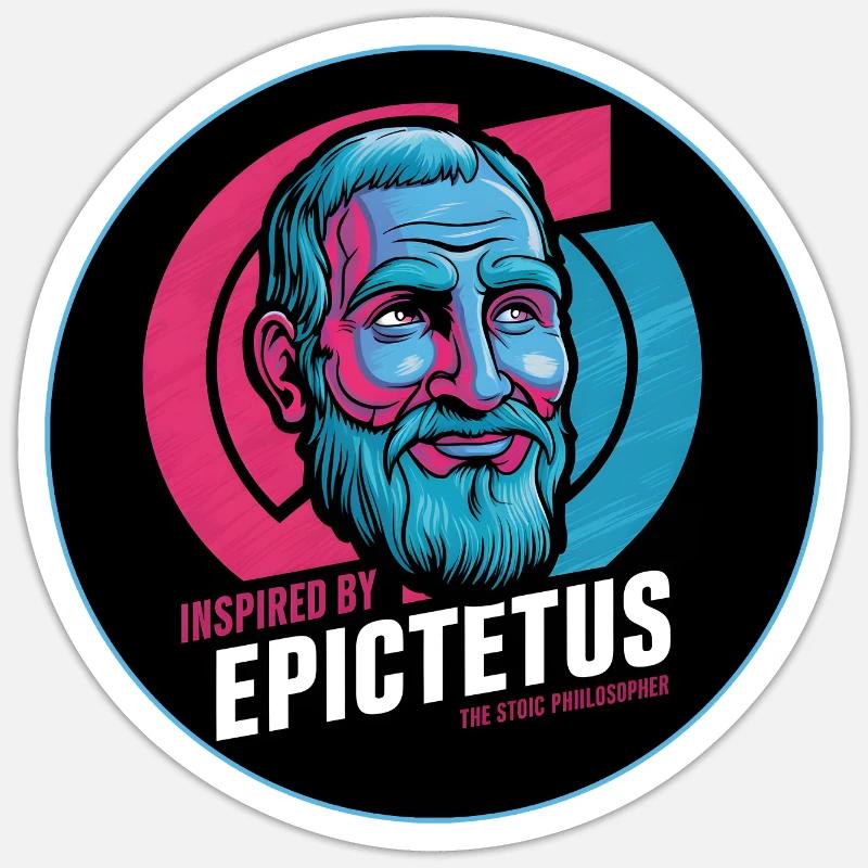 Epictetus Stoic Philosopher Stoicism Epictetus Sticker size S (10 x 10 cm)
